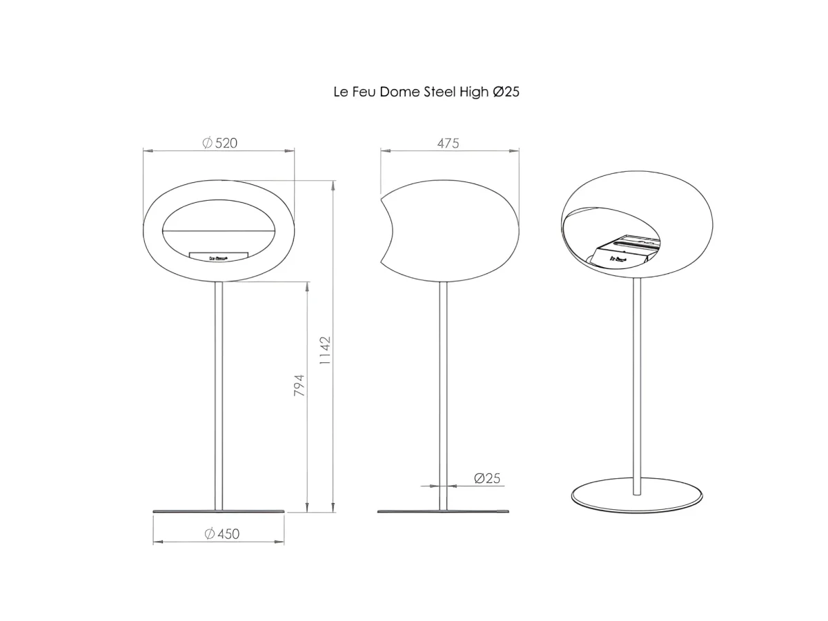 Lareira Bioetanol Ground Steel High Nickel - Image 5