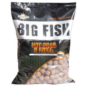 Boilies Dynamite Baits Hot Krill de caranguejo 20 mm