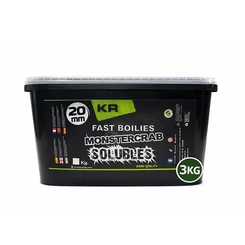 Boilies Solúvel Krom Quality KR600 Monster Crab 20mm 3KG