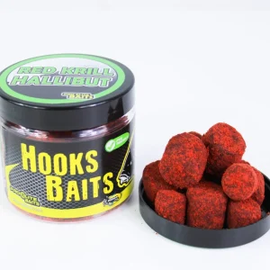 Hook Pellets pó Pro Elite Baits Halibute de Krill Vermelho 14-20mm