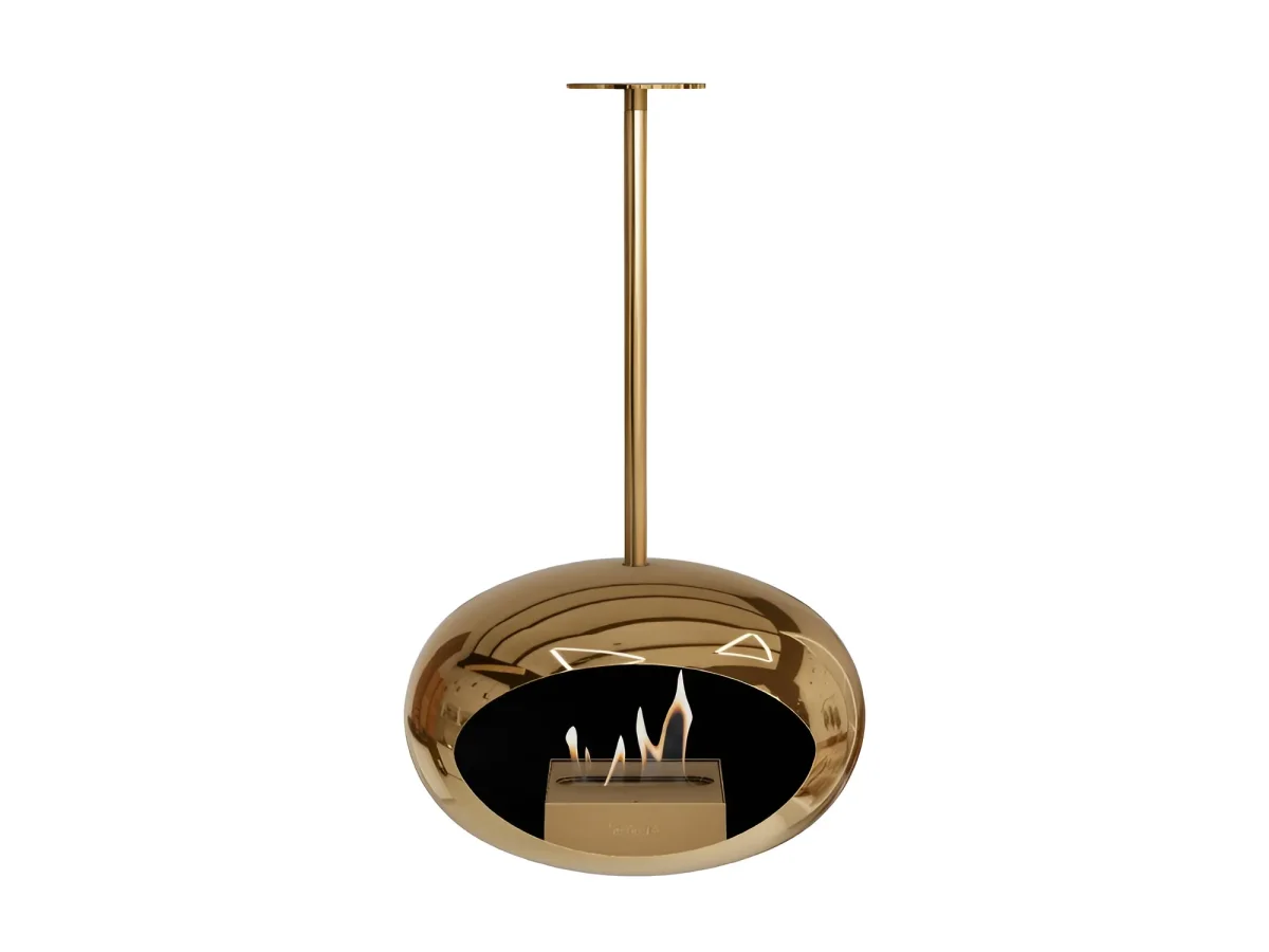 Lareira Bioetanol Suspensa Sky Chromed Rose Gold - Image 3