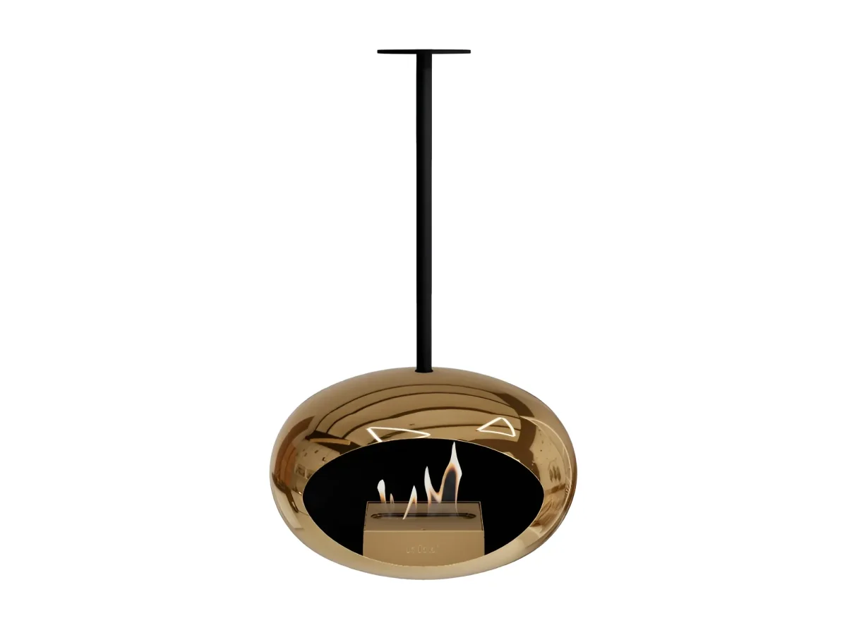Lareira Bioetanol Suspensa Sky Chromed Rose Gold
