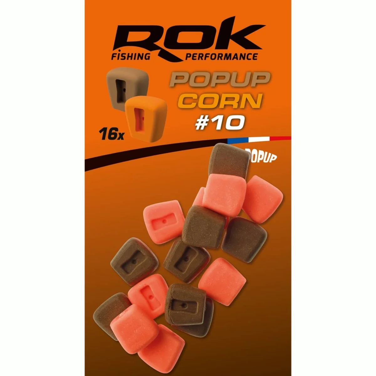 Milho Pop up Rok Fishing Laranja/Castanho 10